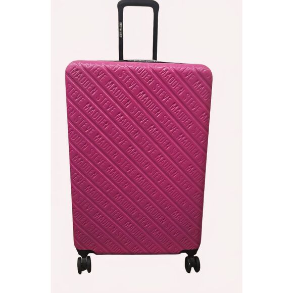 Steve Madden Branded Logo 28" Hard Side Logo Luggage- Rose - Picture 2 of 13